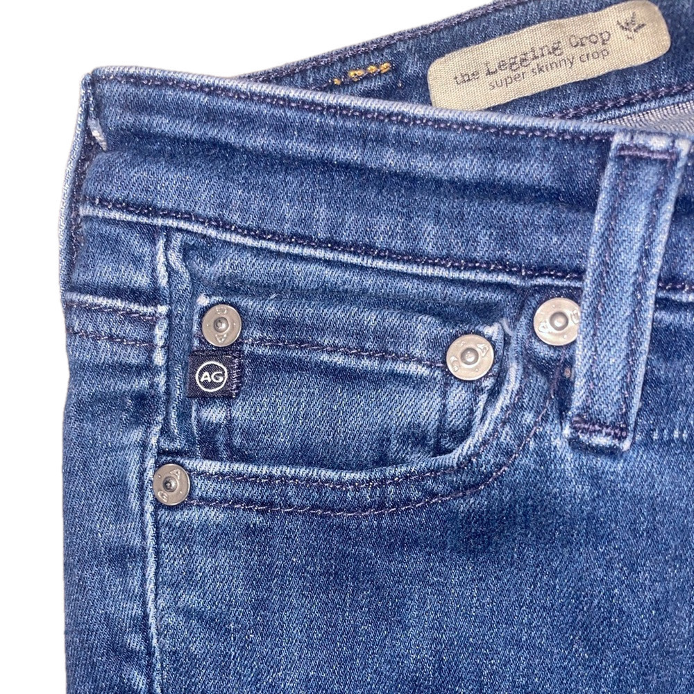 AG Adriano Goldschmied Super Skinny Ankle Crop Jeans 25 USA Cigarette Denim - Picture 9 of 10